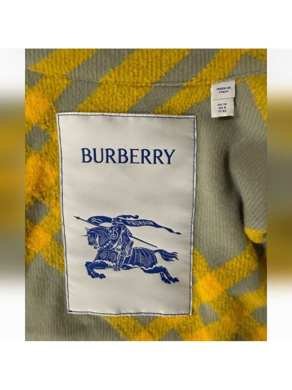 Burberry Check Plaid Pattern Wool Blend Jacket, Size 8 - Picture 14 of 16